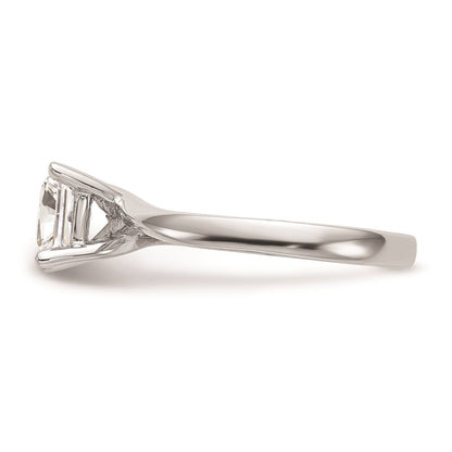 14k White Gold 1 carat (5.70mm) 4-Prong Square Princess Solitaire Engagement Ring Mounting