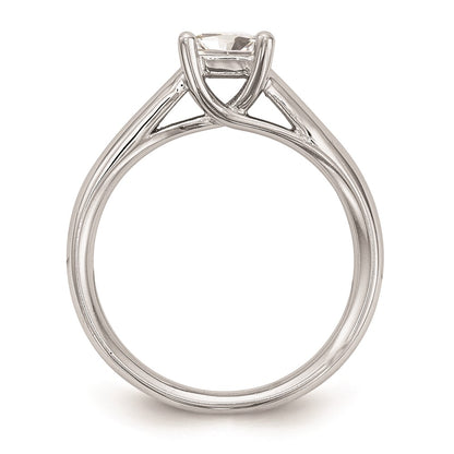 14k White Gold 1 carat (5.70mm) 4-Prong Square Princess Solitaire Engagement Ring Mounting