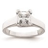 14k White Gold 1.25 carat (6.00mm) V-End Square Princess Solitaire Engagement Ring Mounting