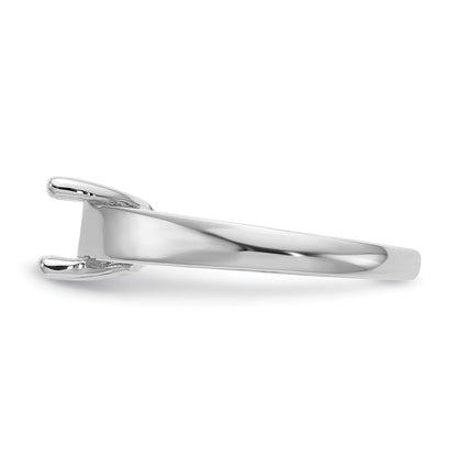 14k White Gold 1 carat (5.70mm) 4-Prong Square Princess Solitaire Engagement Ring Mounting