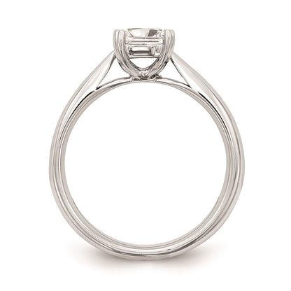 14k White Gold 2 carat (7.00mm) 4-Prong Square Princess Solitaire Engagement Ring Mounting