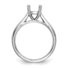 14k White Gold 3/4 carat (6.00mm) 4-Prong Cushion-cut Solitaire Engagement Ring Mounting