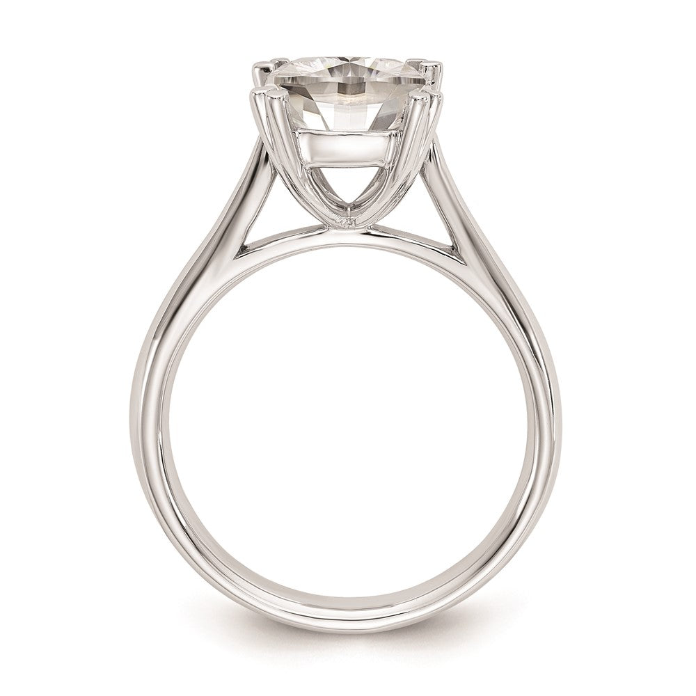 14k White Gold 2.5 carat (8.00mm) 4-Prong Cushion-cut Solitaire Engagement Ring Mounting