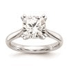 14k White Gold 2.5 carat (8.00mm) 4-Prong Cushion-cut Solitaire Engagement Ring Mounting