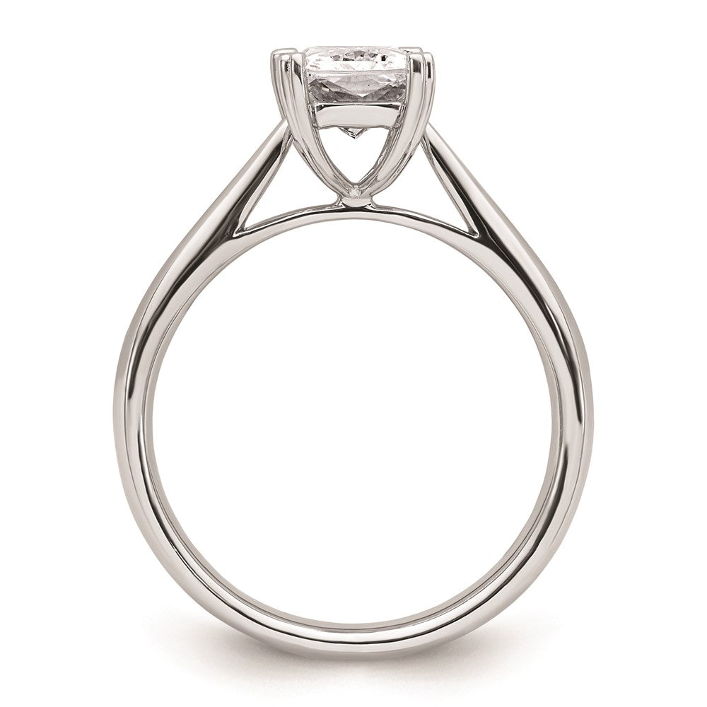 14k White Gold 1.25 carat (7.5x5.5mm) 4-Prong Emerald-cut Solitaire Engagement Ring Mounting
