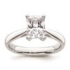 14k White Gold 1.25 carat (7.5x5.5mm) 4-Prong Emerald-cut Solitaire Engagement Ring Mounting