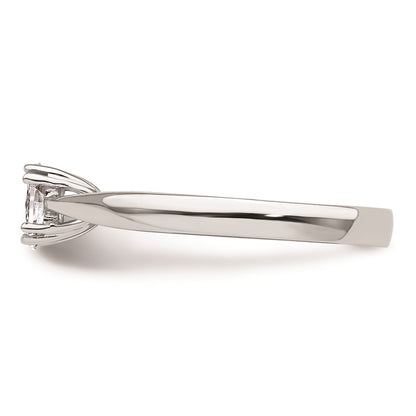 14k White Gold 1/2 carat (6x4mm) 4-Prong Oval Solitaire Engagement Ring Mounting