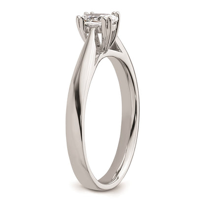 14k White Gold 1/2 carat (6x4mm) 4-Prong Oval Solitaire Engagement Ring Mounting