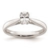 14k White Gold 1/2 carat (6x4mm) 4-Prong Oval Solitaire Engagement Ring Mounting