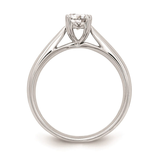 14k White Gold 1 carat (7x5mm) 4-Prong Oval Solitaire Engagement Ring Mounting