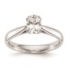 14k White Gold 1 carat (7x5mm) 4-Prong Oval Solitaire Engagement Ring Mounting