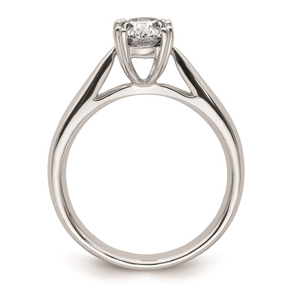 14k White Gold 1.25 carat (7.5x5.5mm) 4-Prong Oval Solitaire Engagement Ring Mounting