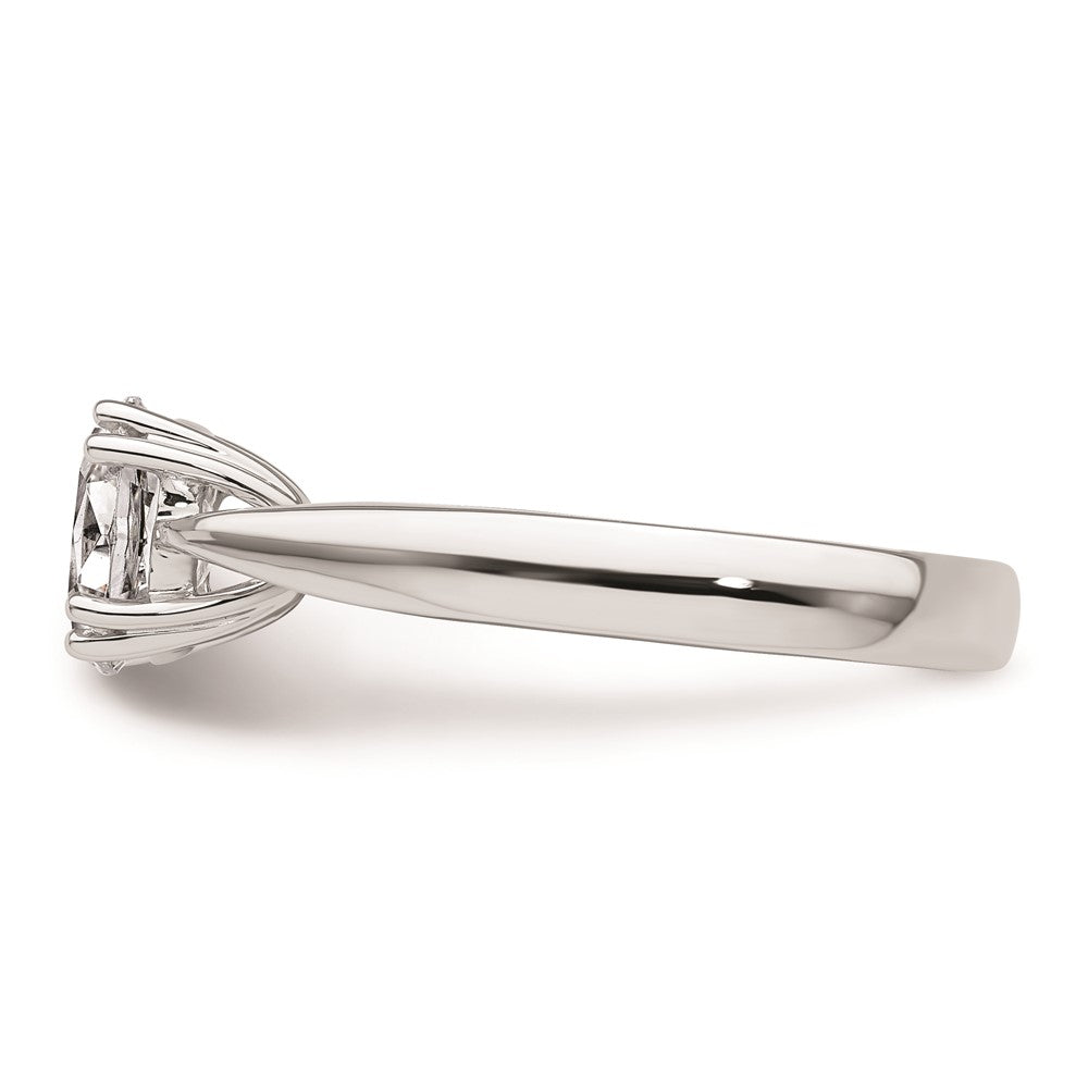 14k White Gold 1.25 carat (7.5x5.5mm) 4-Prong Oval Solitaire Engagement Ring Mounting