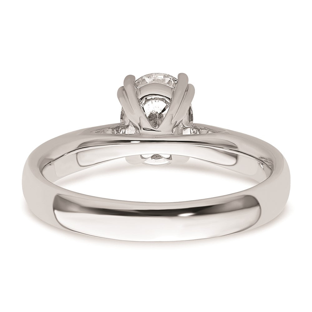 14k White Gold 1.25 carat (7.5x5.5mm) 4-Prong Oval Solitaire Engagement Ring Mounting