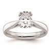 14k White Gold 1.25 carat (7.5x5.5mm) 4-Prong Oval Solitaire Engagement Ring Mounting