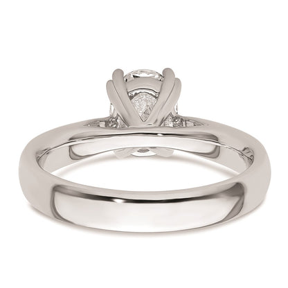 14k White Gold 1.5 carat (8x6mm) 4-Prong Oval Solitaire Engagement Ring Mounting