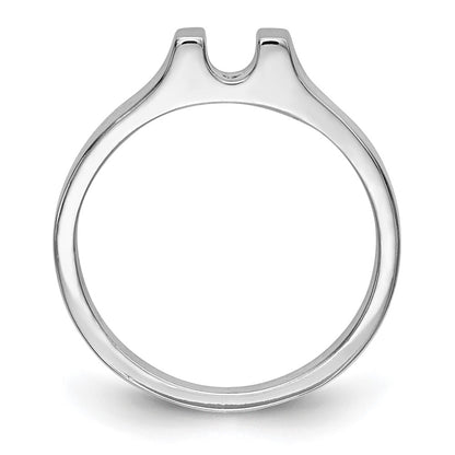 14k White Gold Peg Set 3.00mm Wide Solitaire Engagement Ring Mounting