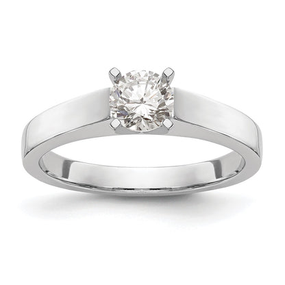 14k White Gold Peg Set 3.00mm Wide Solitaire Engagement Ring Mounting