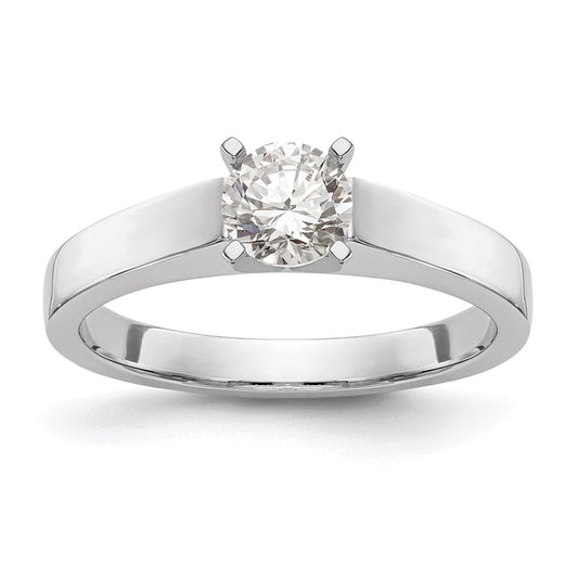 14k White Gold Peg Set 3.00mm Wide Solitaire Engagement Ring Mounting