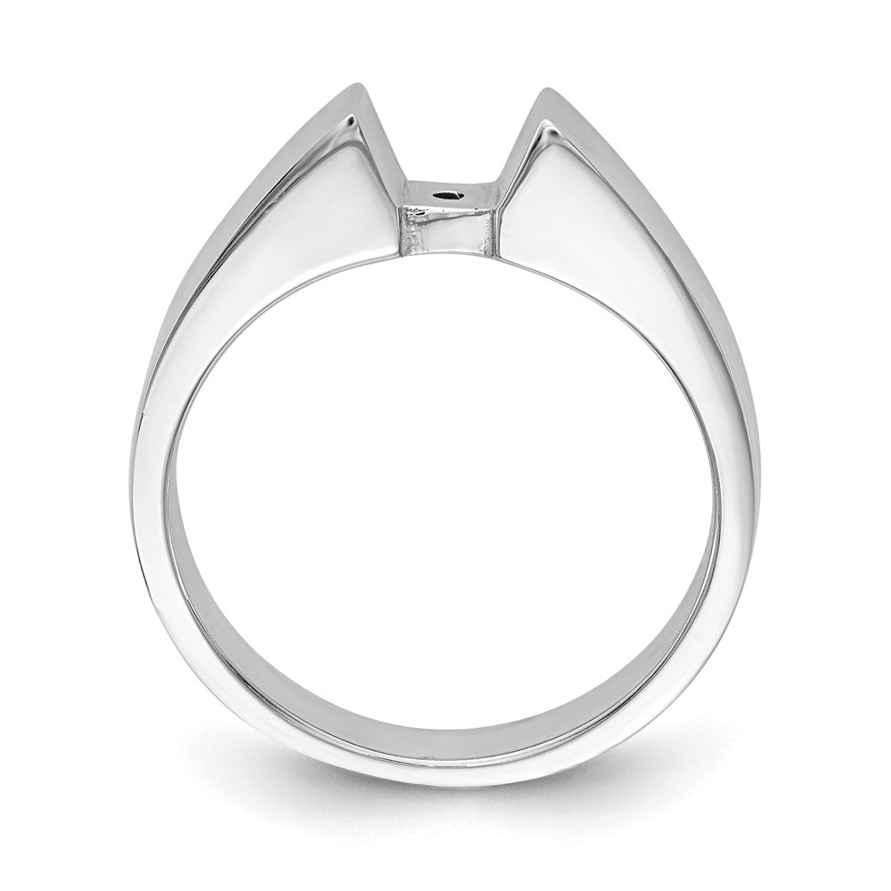 14k White Gold Peg Set 4.5mm Wide Solitaire Engagement Ring Mounting