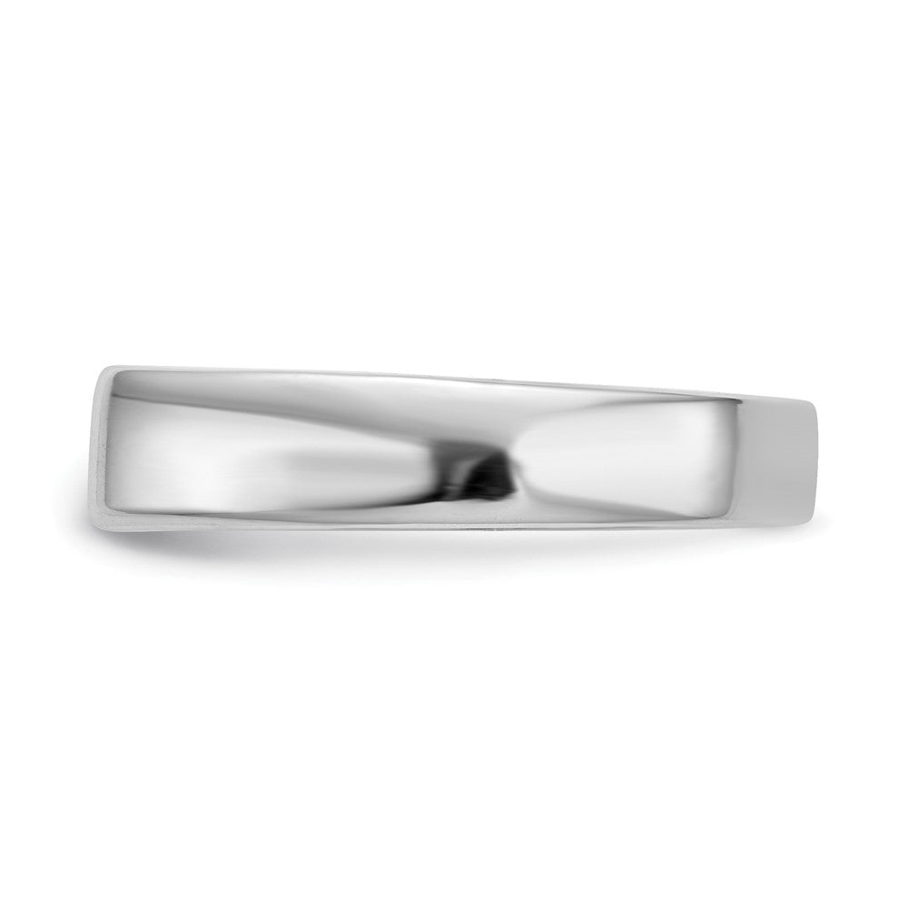 14k White Gold Peg Set 5.5mm Wide Solitaire Engagement Ring Mounting