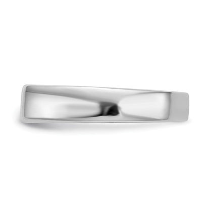 14k White Gold Peg Set 5.5mm Wide Solitaire Engagement Ring Mounting