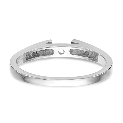 14k White Gold Peg Set 2.4mm Wide Solitaire Engagement Ring Mounting