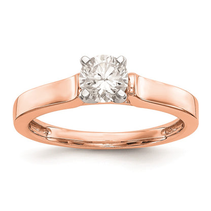 14k Rose Gold Peg Set 3.00mm Wide Solitaire Engagement Ring Mounting
