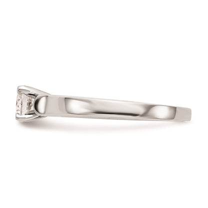 14k White Gold Peg Set 3.00mm Wide Solitaire Engagement Ring Mounting