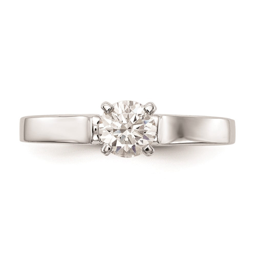14k White Gold Peg Set 3.00mm Wide Solitaire Engagement Ring Mounting