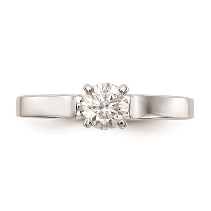 14k White Gold Peg Set 3.00mm Wide Solitaire Engagement Ring Mounting