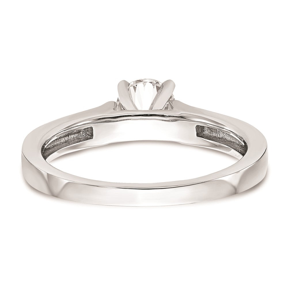14k White Gold Peg Set 3.00mm Wide Solitaire Engagement Ring Mounting