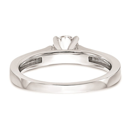 14k White Gold Peg Set 3.00mm Wide Solitaire Engagement Ring Mounting