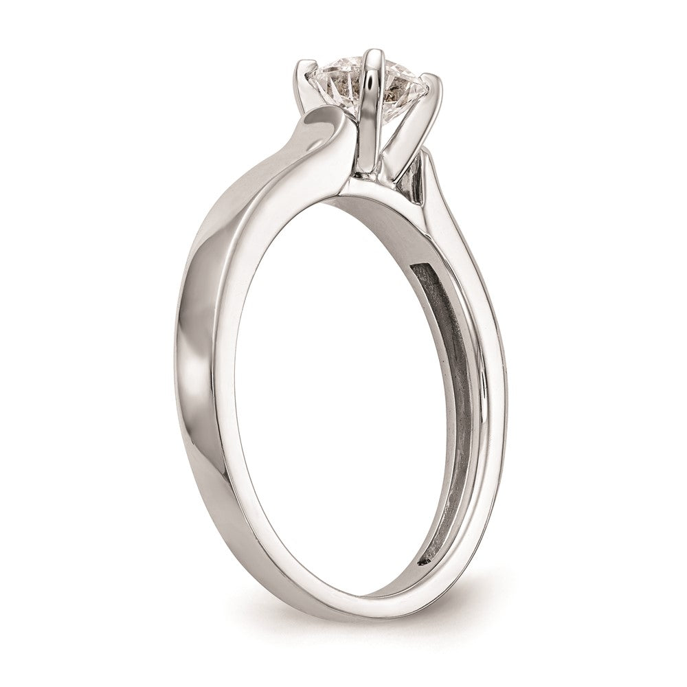 14k White Gold Peg Set 3.00mm Wide Solitaire Engagement Ring Mounting