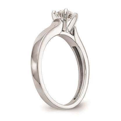 14k White Gold Peg Set 3.00mm Wide Solitaire Engagement Ring Mounting