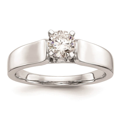 14k White Gold Peg Set 4.5mm Wide Solitaire Engagement Ring Mounting