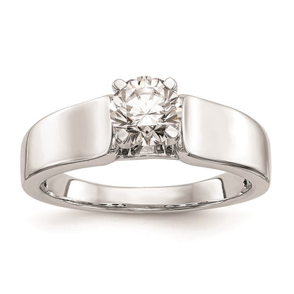 14k White Gold Peg Set 5.2mm Wide Solitaire Engagement Ring Mounting