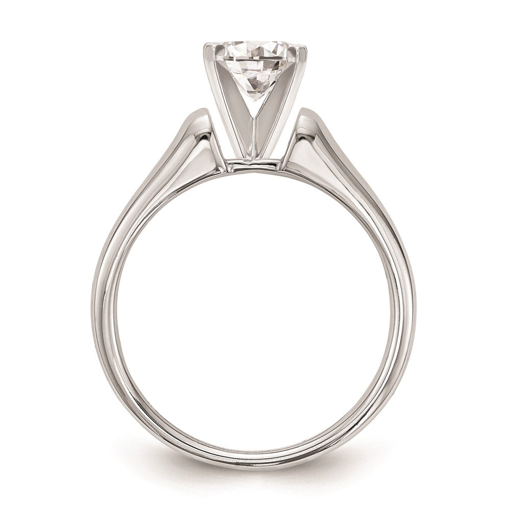 14k White Gold Peg Set 4.8mm Solitaire Engagement Ring Mounting