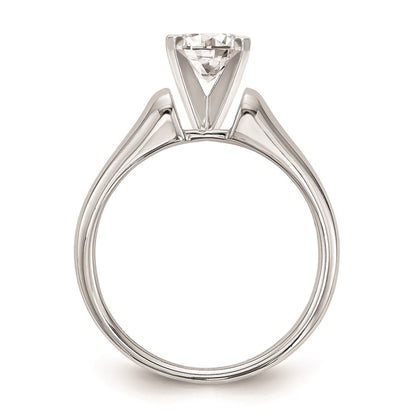 14k White Gold Peg Set 4.8mm Solitaire Engagement Ring Mounting
