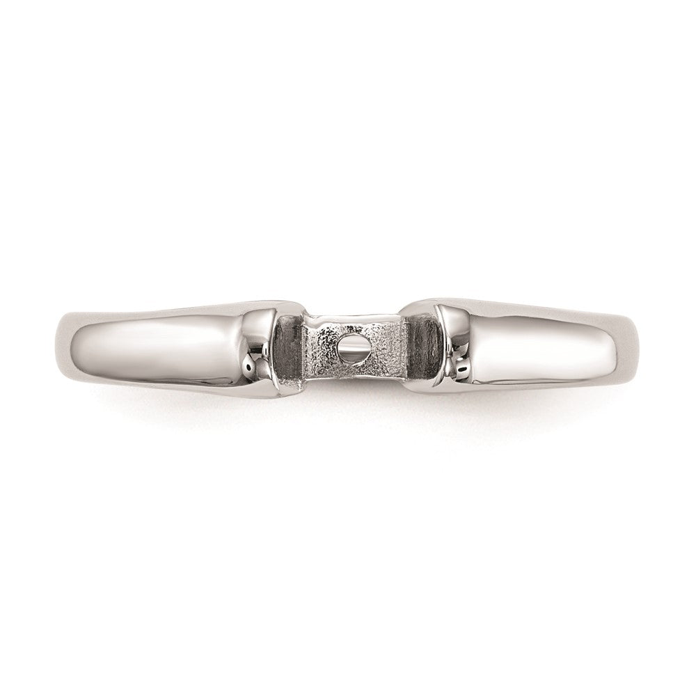 14k White Gold Peg Set 4.8mm Solitaire Engagement Ring Mounting