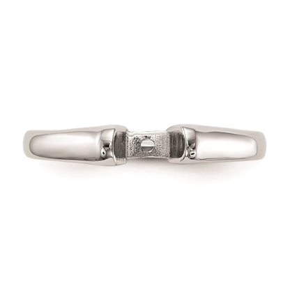 14k White Gold Peg Set 4.8mm Solitaire Engagement Ring Mounting