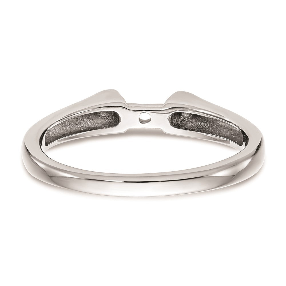 14k White Gold Peg Set 4.8mm Solitaire Engagement Ring Mounting