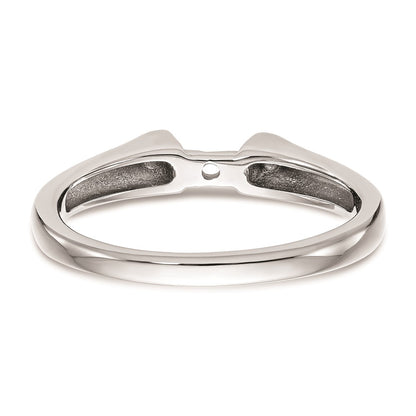 14k White Gold Peg Set 4.8mm Solitaire Engagement Ring Mounting