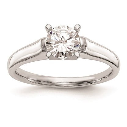 14k White Gold Peg Set 4.8mm Solitaire Engagement Ring Mounting