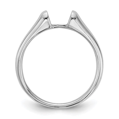 14k White Gold Peg Set 3.1mm Solitaire Engagement Ring Mounting