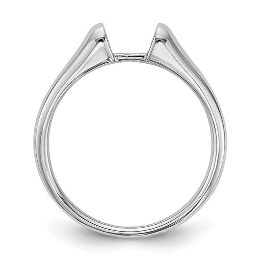 14k White Gold Peg Set 3.1mm Solitaire Engagement Ring Mounting
