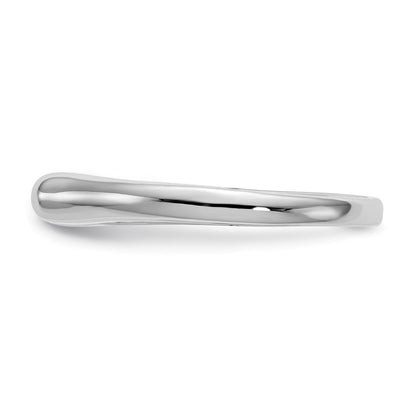 14k White Gold Peg Set 3.1mm Solitaire Engagement Ring Mounting