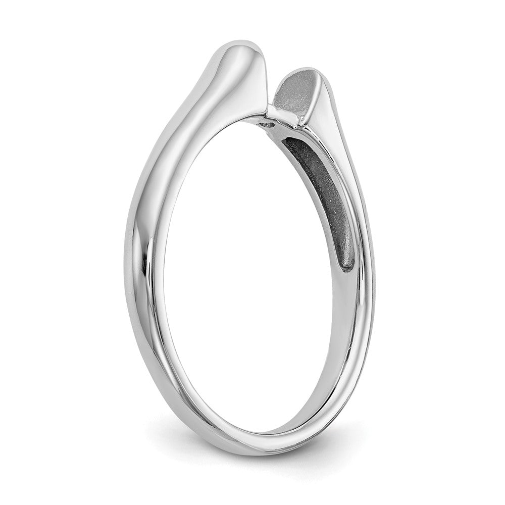 14k White Gold Peg Set 3.1mm Solitaire Engagement Ring Mounting