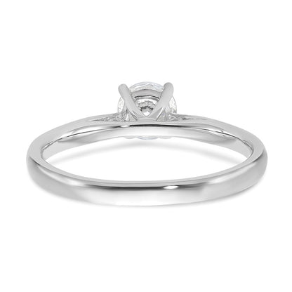 14k White Gold Peg Set 5.00mm Solitaire Engagement Ring Mounting