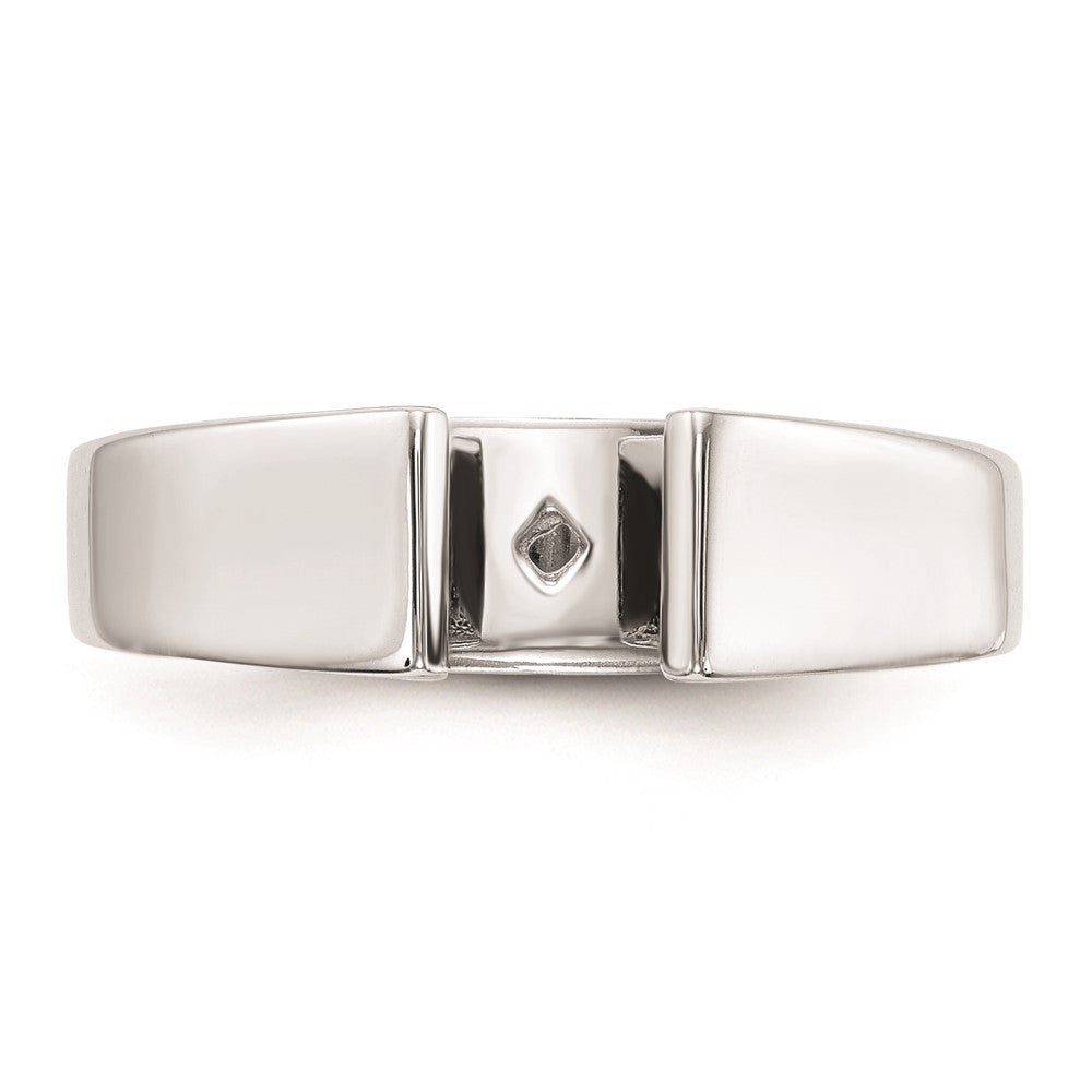14k White Gold Peg Set 4.5mm Solitaire Engagement Ring Mounting